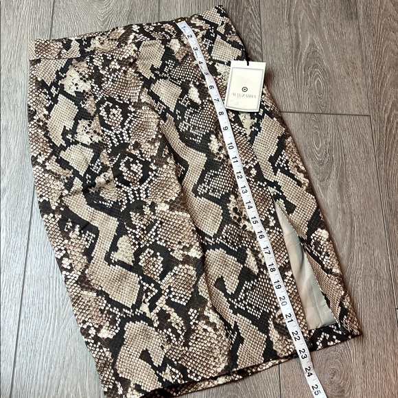 Altuzarra target Black and Tan Snake Print Pencil Skirt size 2 nwt - Picture 4 of 6